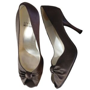 Stuart Weitzman Brown Heels with Bow